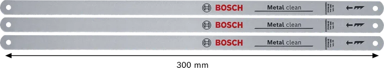 Bộ 3 lưỡi cưa sắt lưỡng kim Bosch 300 mm, 32 răng/inch.